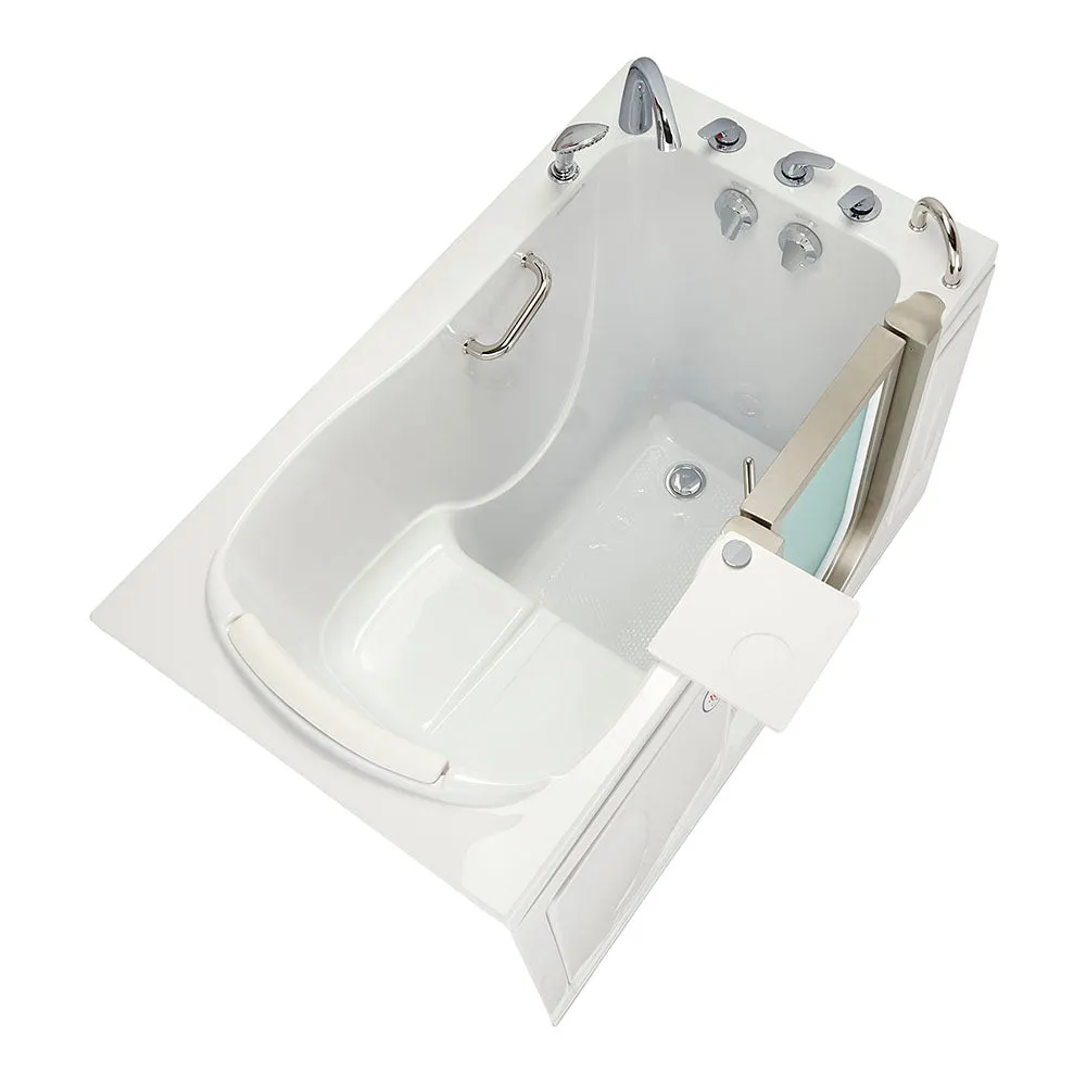 Ella Royal 32"x52" Acrylic Soaking Walk-In-Bathtub, Right Inward Swing Door, Heated Seat,  5 Piece Fast Fill Faucet, 2" Dual Drain