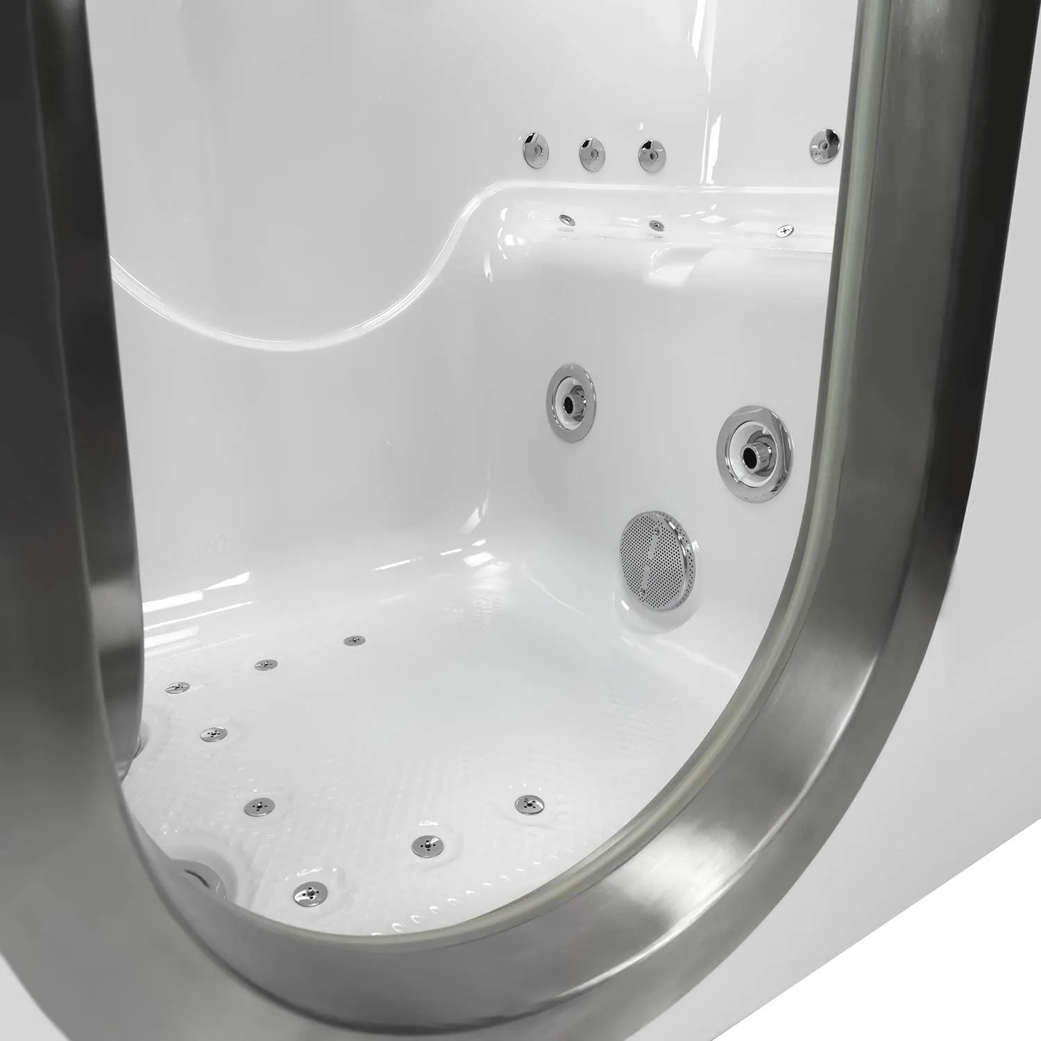 Ella's Bubbles H93117-HB Royal Air and Hydro Massage Acrylic Walk-In Bathtub with Heated Seat, 32"x 52", White