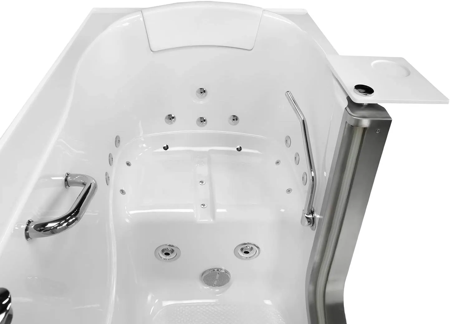 Ella's Bubbles H93117-HB Royal Air and Hydro Massage Acrylic Walk-In Bathtub with Heated Seat, 32"x 52", White
