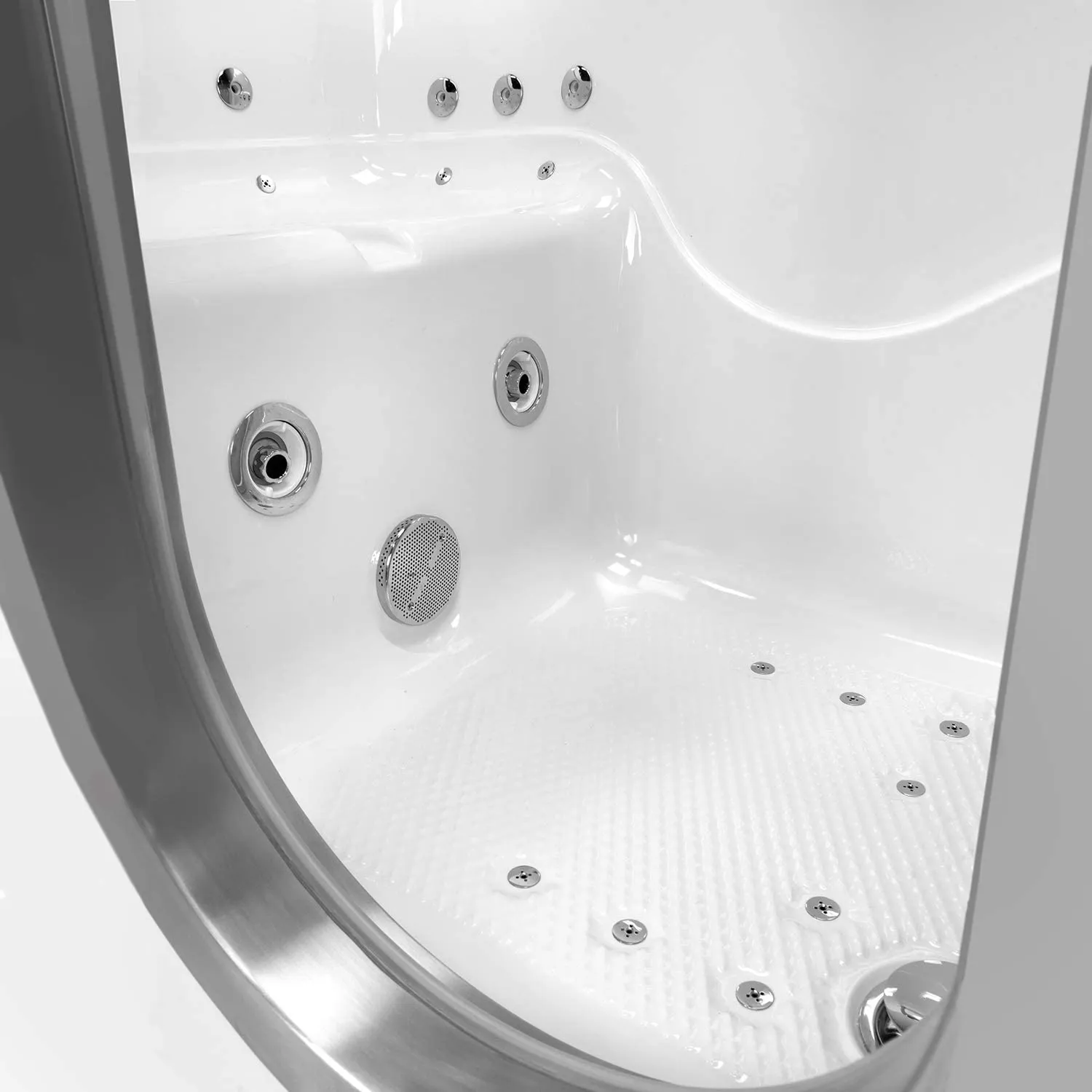 Ella's Bubbles H93118-HB Royal Air and Hydro Massage Acrylic Walk-In Bathtub with Heated Seat, 32"x 52", White