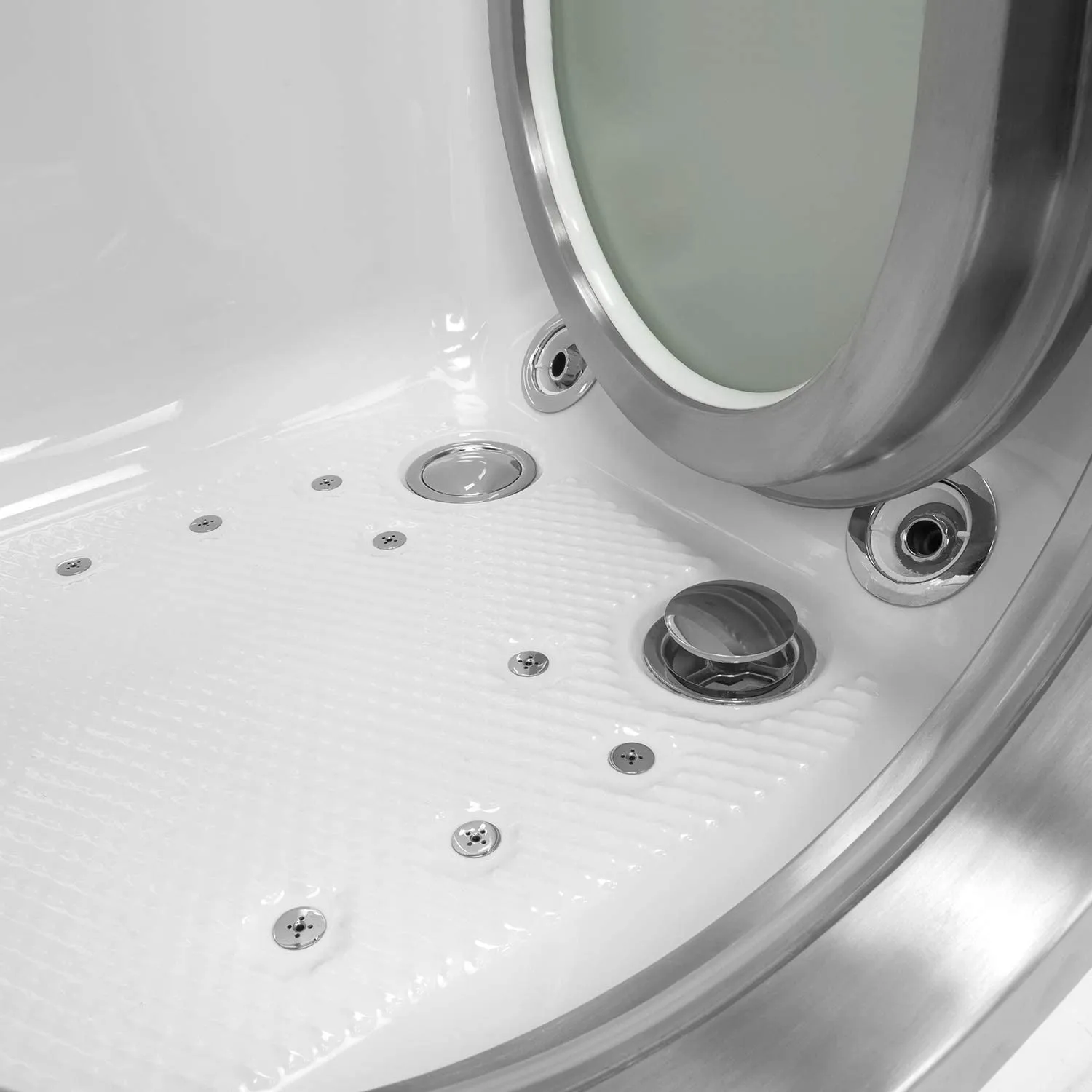 Ella's Bubbles H93118-HB Royal Air and Hydro Massage Acrylic Walk-In Bathtub with Heated Seat, 32"x 52", White