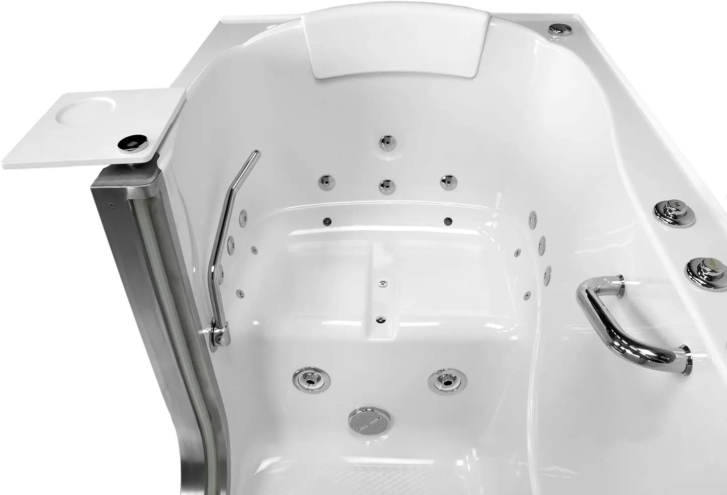 Ella's Bubbles H93118-HB Royal Air and Hydro Massage Acrylic Walk-In Bathtub with Heated Seat, 32"x 52", White