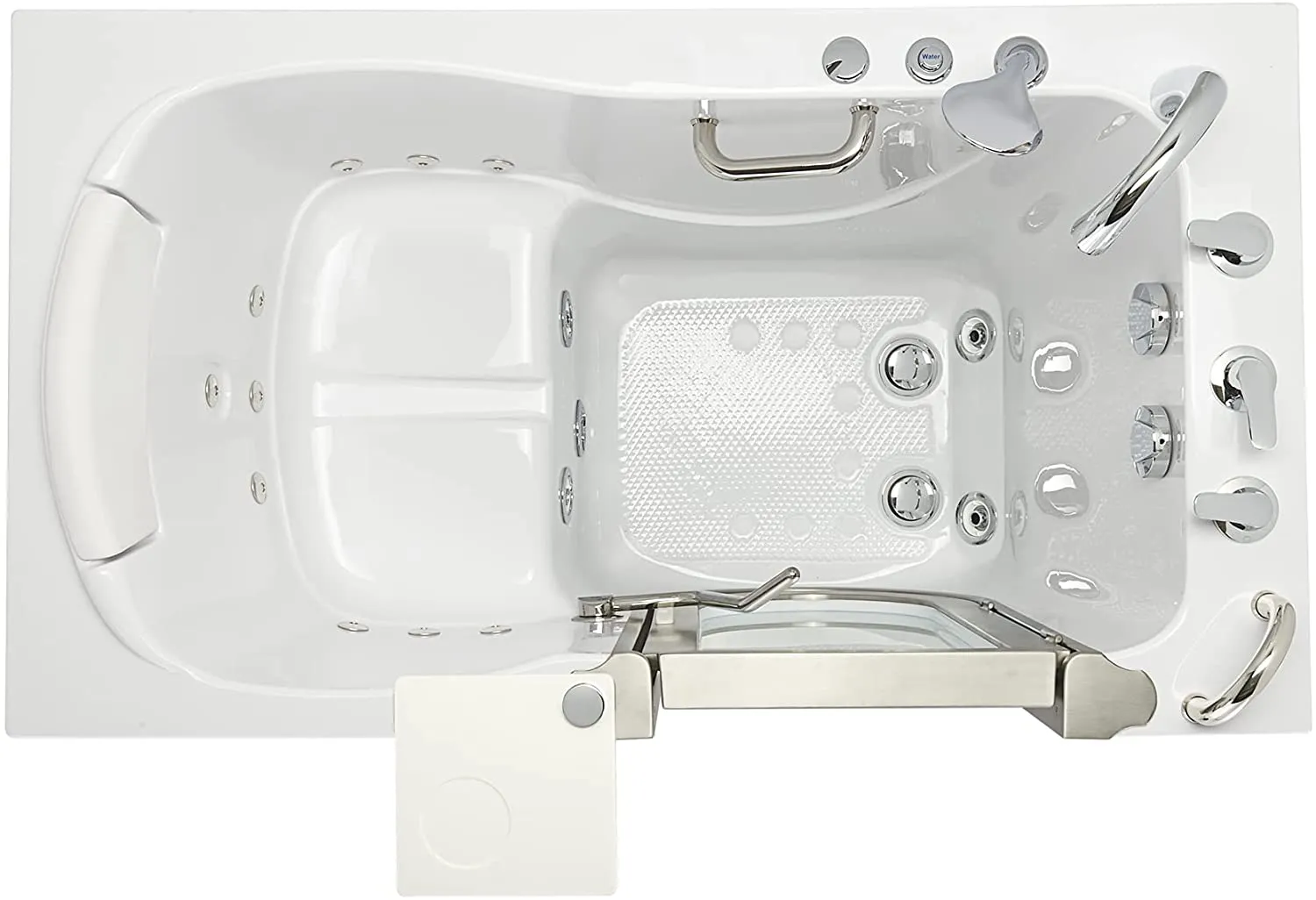 Ella's Bubbles HH3118-HB Royal Hydro Massage Acrylic Walk-In Bathtub with Heated Seat, 32"x 52", White