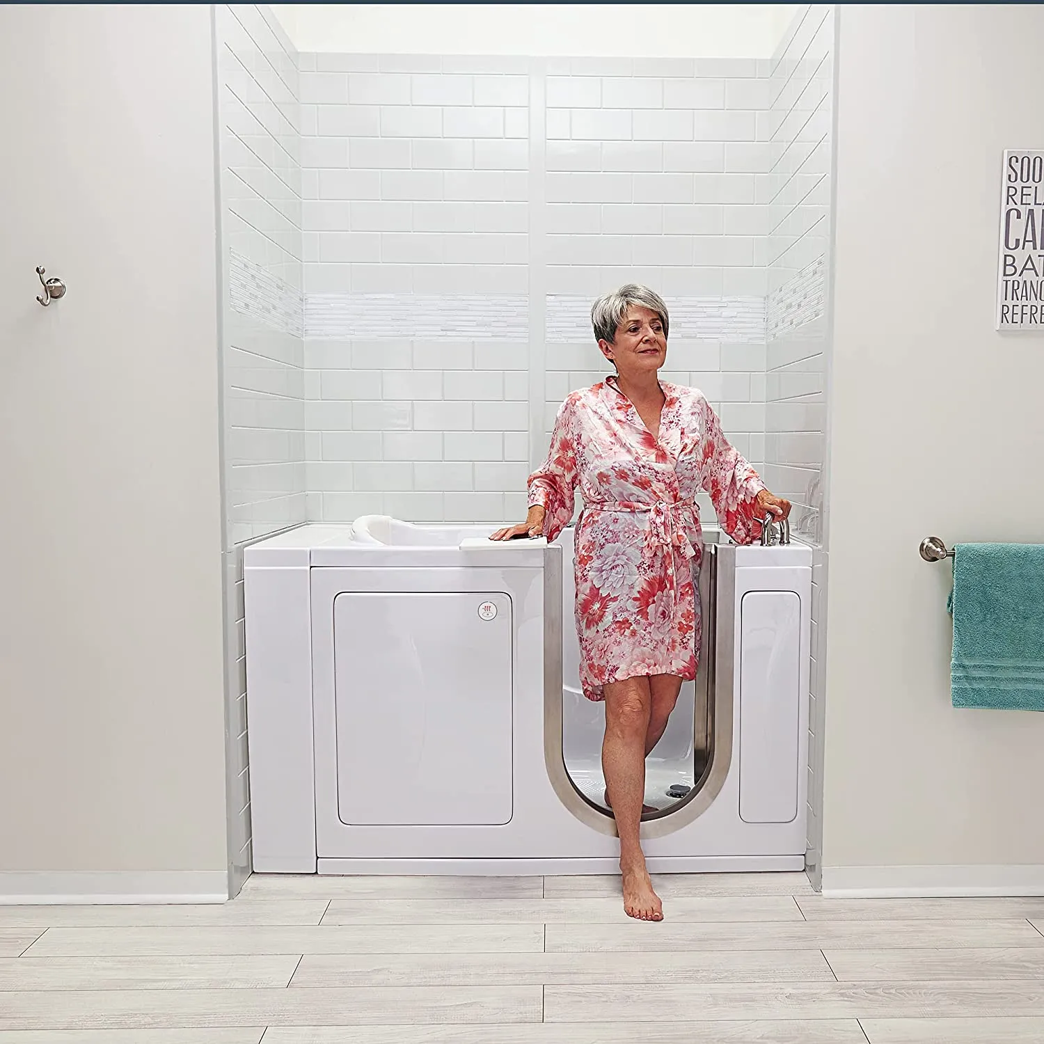 Ella's Bubbles HH3118-HB Royal Hydro Massage Acrylic Walk-In Bathtub with Heated Seat, 32"x 52", White