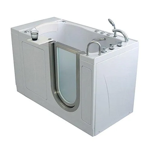 Ella's Bubbles HM3118 Royal Hydro Massage and Microbubble Therapy Acrylic Walk-In Bathtub, 32"x 52", White