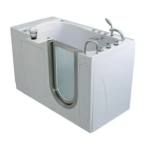 Ella's Bubbles HM3118 Royal Hydro Massage and Microbubble Therapy Acrylic Walk-In Bathtub, 32"x 52", White