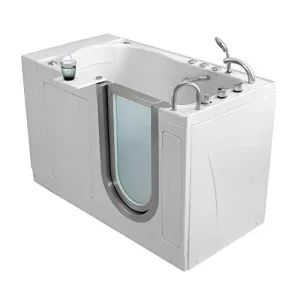 Ella's Bubbles MH3118 Royal Microbubble Therapy Acrylic Walk-In Bathtub with Heated Seat, 32"x 52", White
