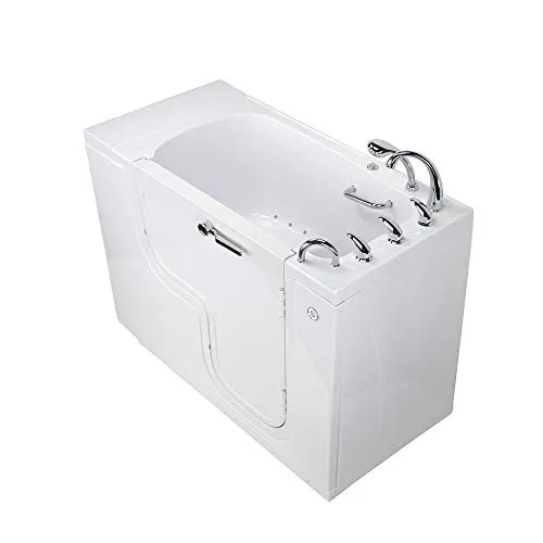 Ella's OLA3052AM-R-Hhb Transfer Acrylic L Shape Wheelchair, 29x52x42", White