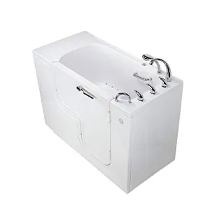 Ella's OLA3052AM-R-Hhb Transfer Acrylic L Shape Wheelchair, 29x52x42", White