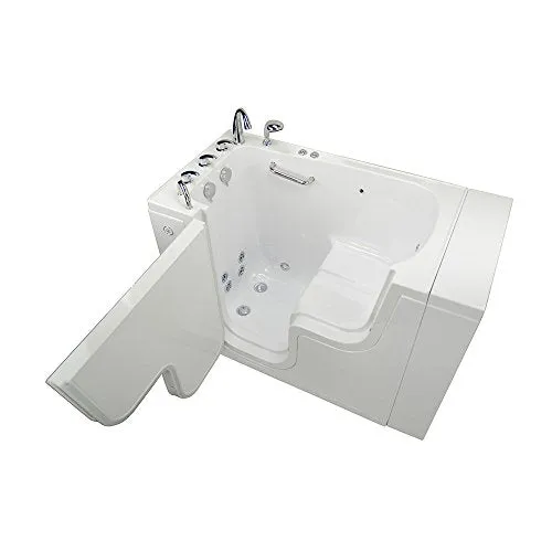 Ella's OLA3052HM-L-HB Transfer Acrylic L Shape Wheelchair, 29x52x42", White