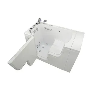 Ella's OLA3052HM-L-HB Transfer Acrylic L Shape Wheelchair, 29x52x42", White