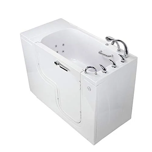 Ella's OLA3052HM-R-Hhb Transfer Acrylic L Shape Wheelchair, 29x52x42", White