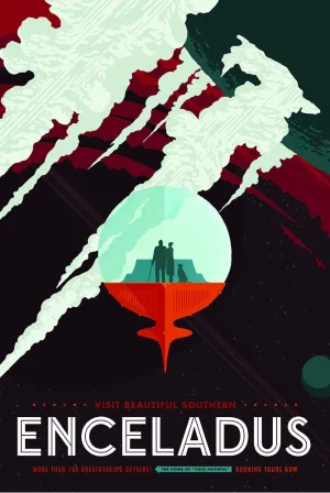 Enceladus – NASA JPL Space Travel Poster