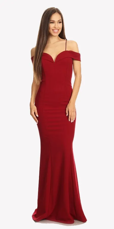 Eureka 2100 Off Shoulder Mermaid Style Gown Sweetheart Neckline