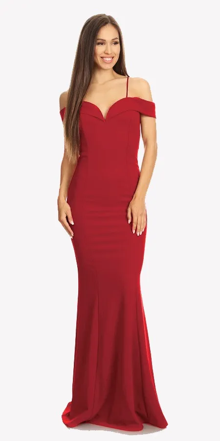 Eureka 2100 Off Shoulder Mermaid Style Gown Sweetheart Neckline