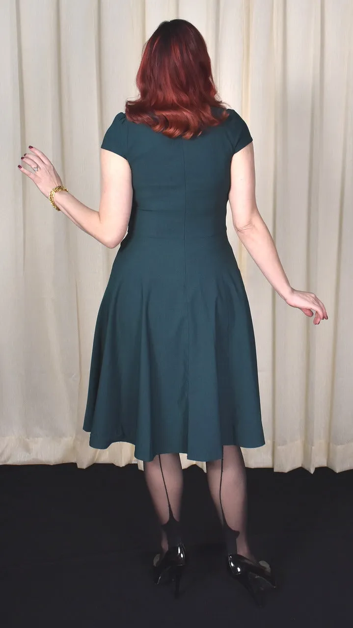 Evergreen Cut Out Swing Dress