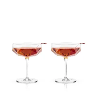 FACETED CRYSTAL COUPES