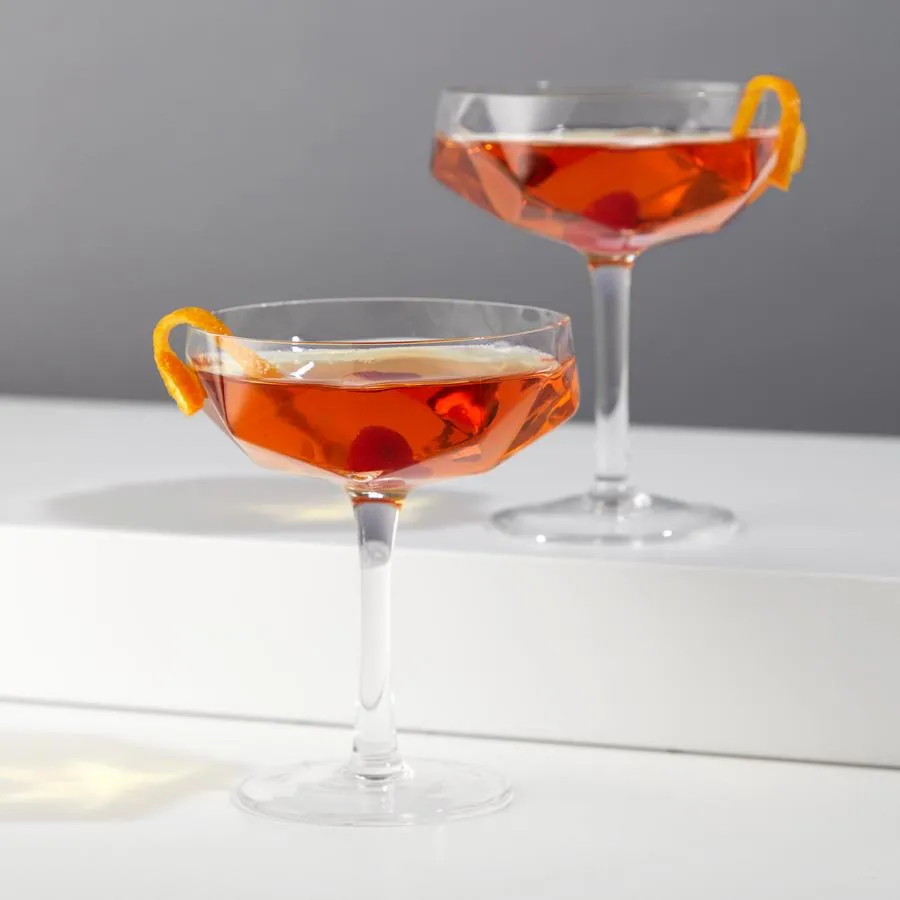 FACETED CRYSTAL COUPES