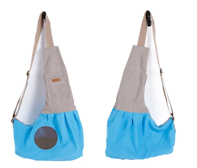 Fashion Portable Canvas Carrying Single Shoulder Bag for Small Pets Cat Dog Outdoor Use coffee_60*50*19cm