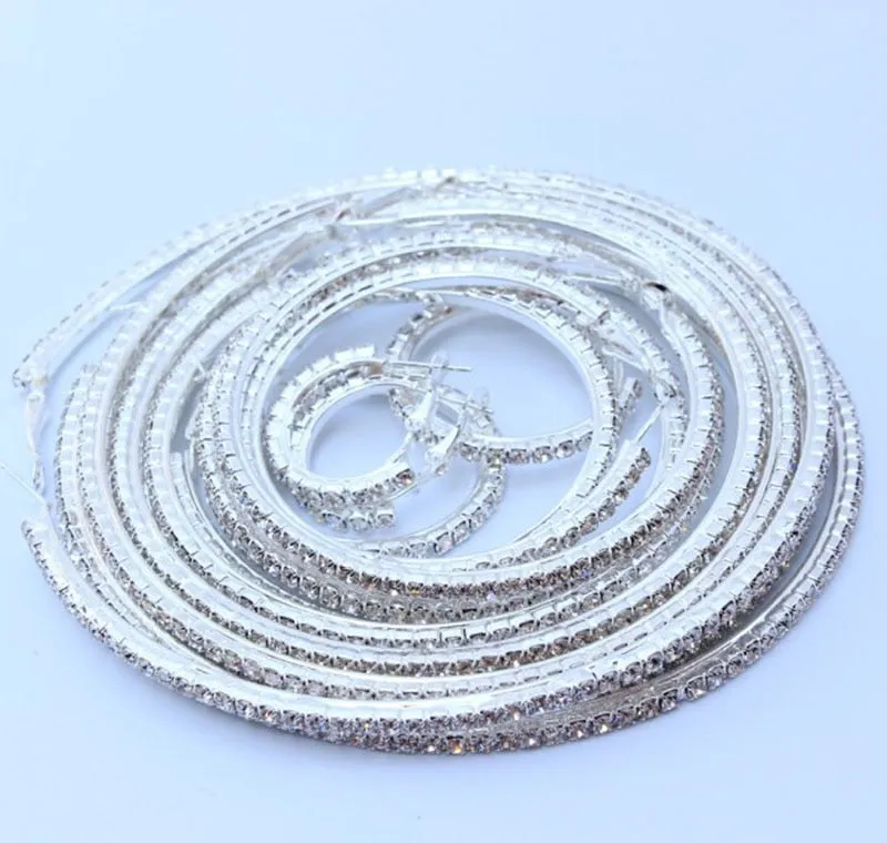 Fashion Rhinestone Big Hoop Earrings