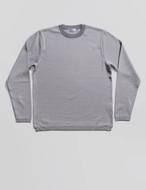 FINAL SALE: Knit Cotton Sweater - Gray Border