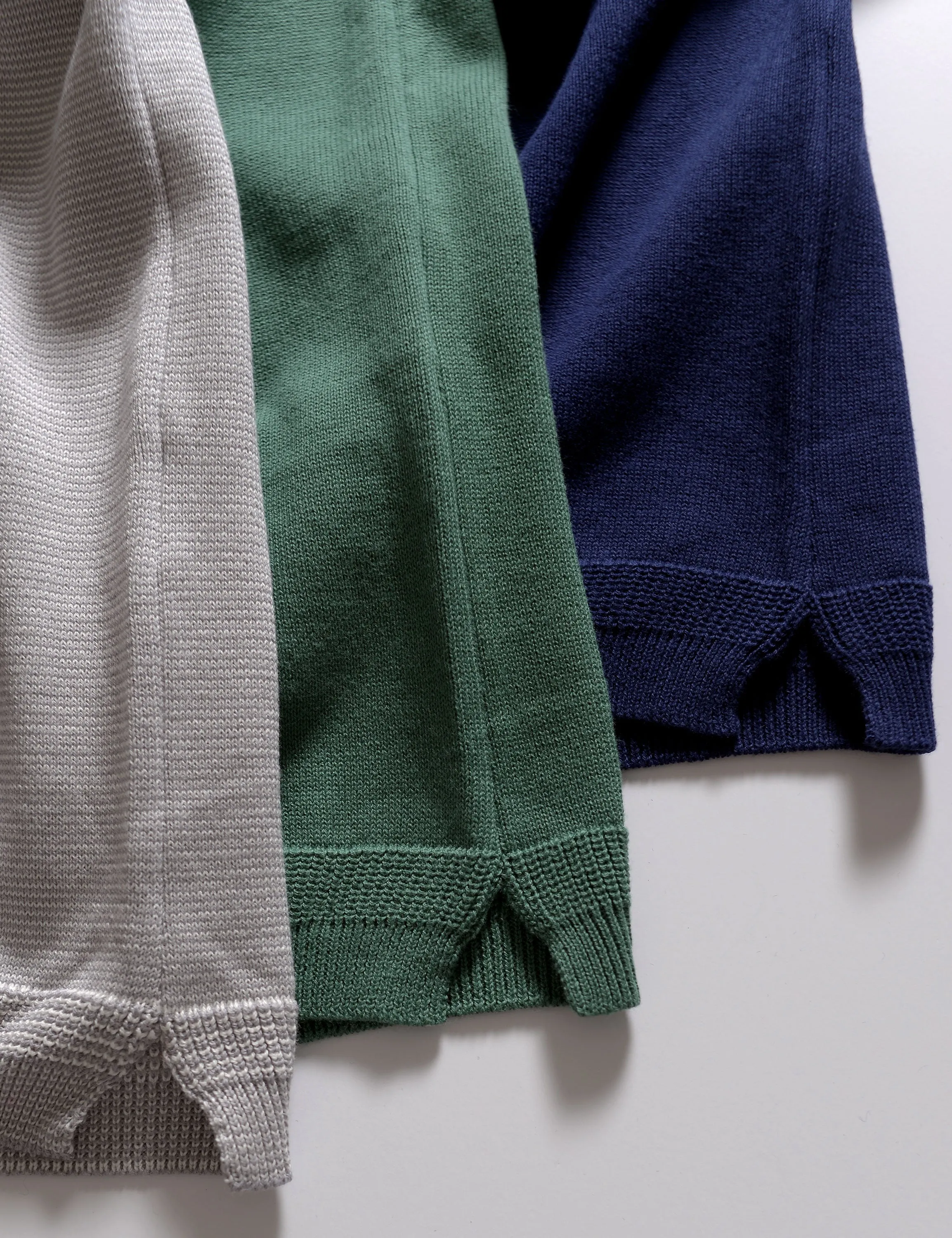 FINAL SALE: Knit Cotton Sweater - Gray Border