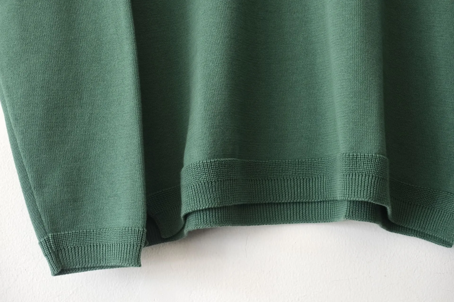 FINAL SALE: Knit Cotton Sweater - Green