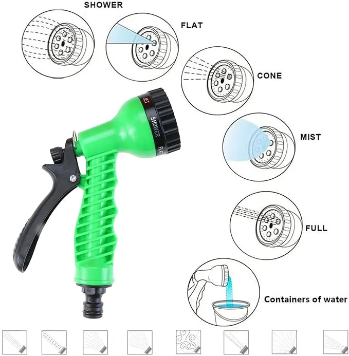 Finderomend 2.1 Gallon Portable Shower for Camping with 7 Spray Modes, Hand Press Camping Shower with Removable Hose and Shower Head,8L Pressure Rinse Kits for Hiking Traveling Garden Beach Pet Shower