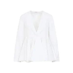 Flare White Cotton Shirt