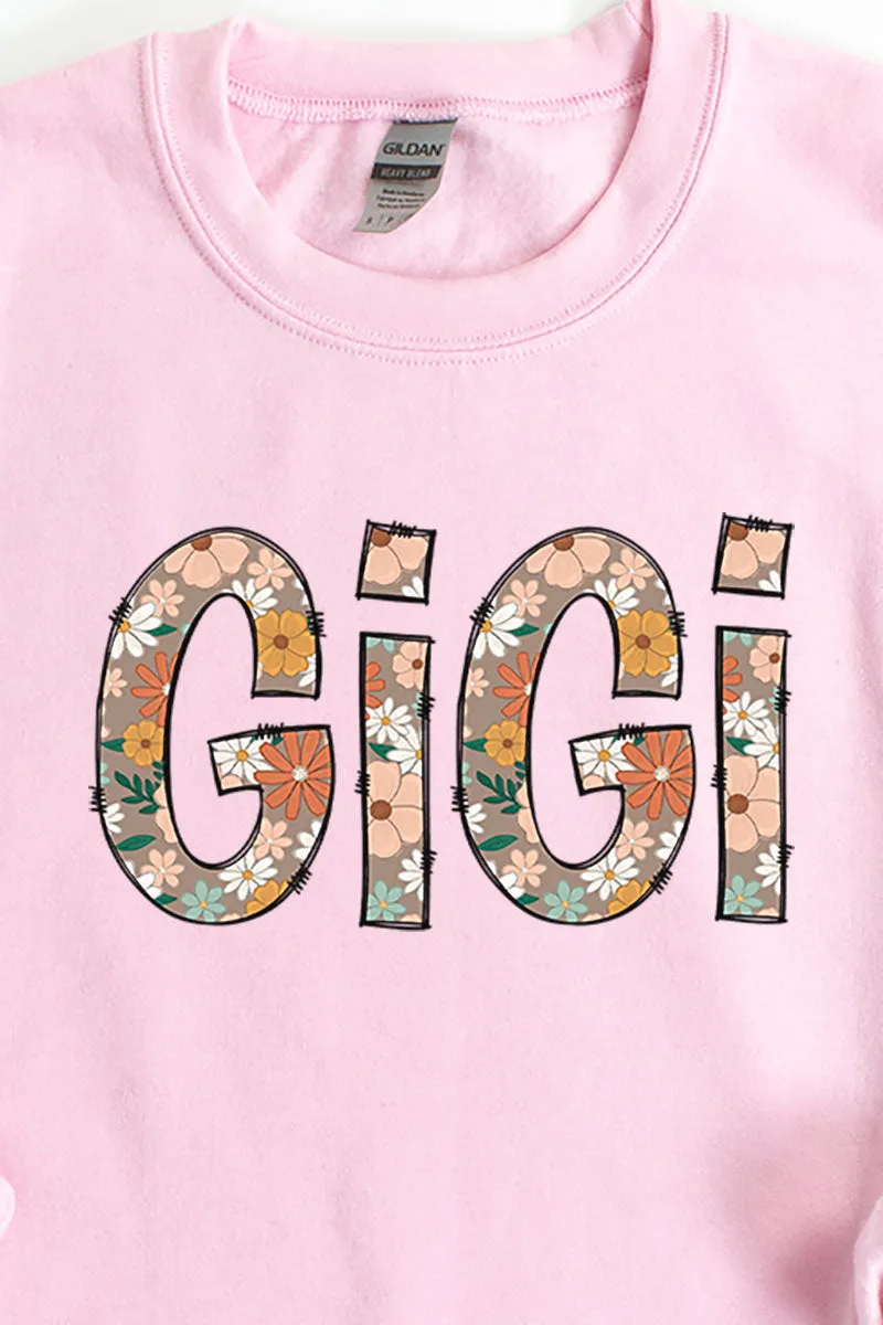 Floral Boho GiGi Heavy-weight Crew Sweatshirt