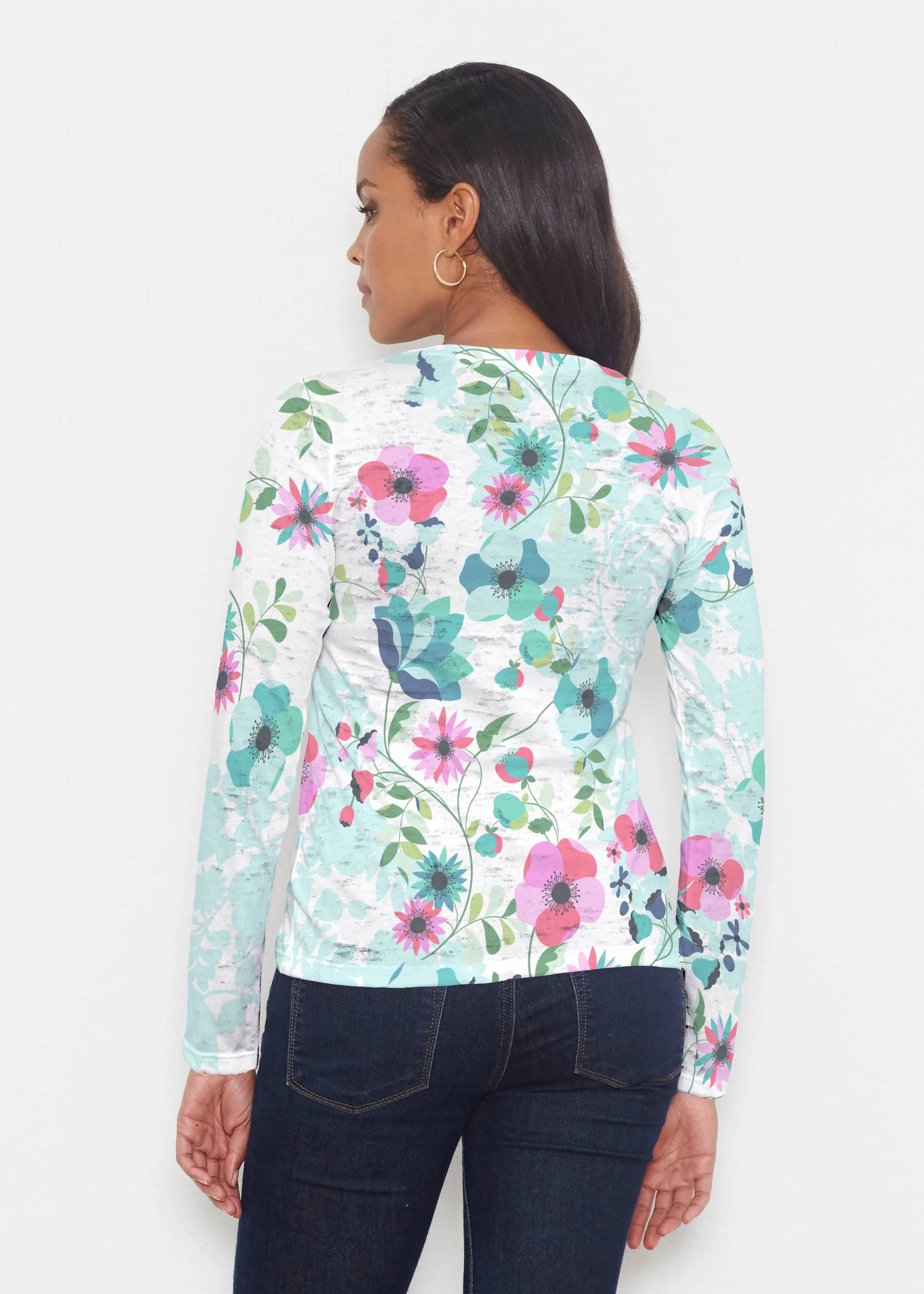 Floral Vines (13420) ~ Signature Long Sleeve Crew Shirt