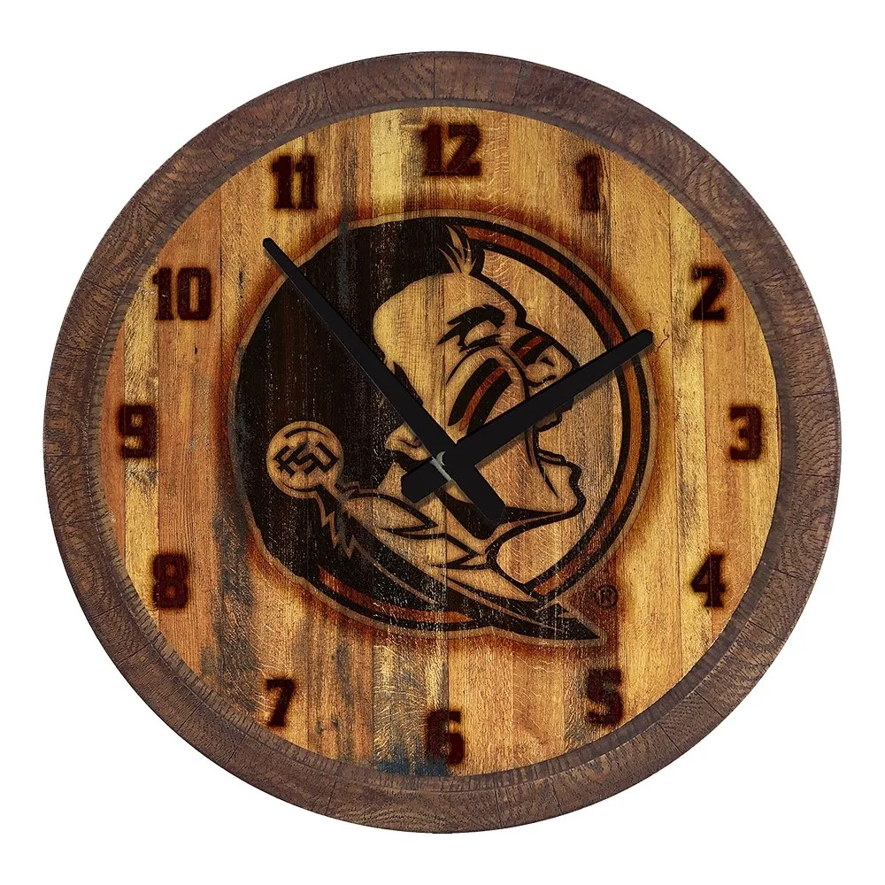 Florida State Seminoles: Branded "Faux" Barrel Top Wall Clock