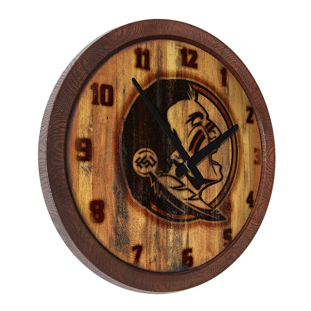 Florida State Seminoles: Branded "Faux" Barrel Top Wall Clock