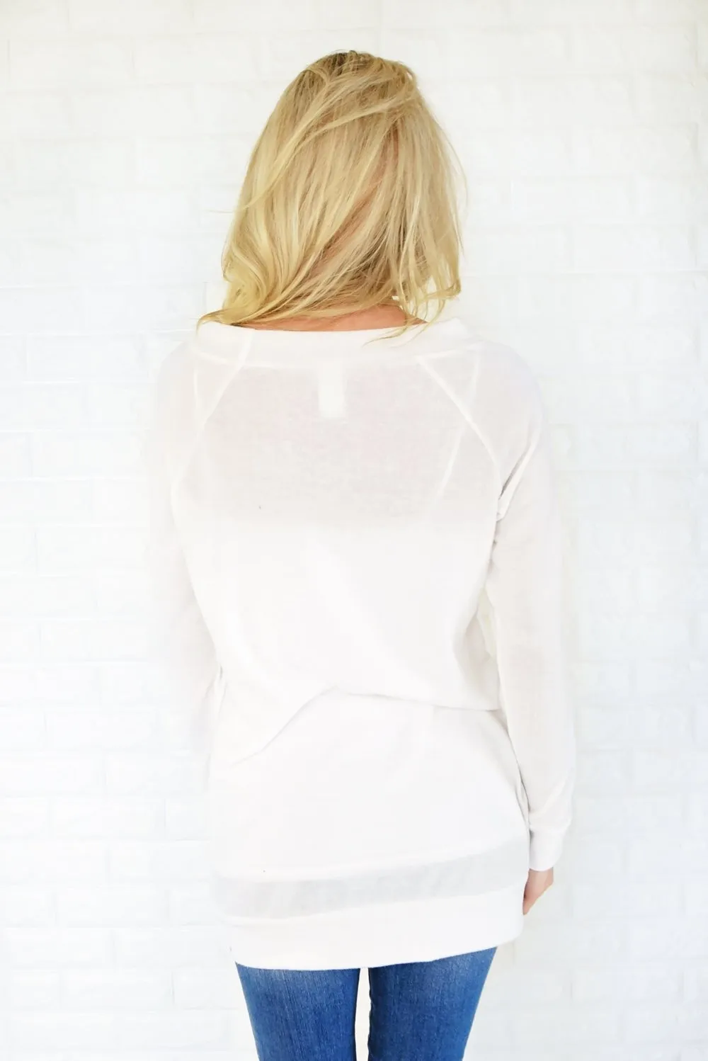 Forever Cozy Tunic Top ~ White
