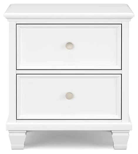 Fortman King Panel Bed with Mirrored Dresser, Chest and Nightstand