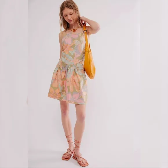 Free People Deserted Island Mini Dress Small NWOT