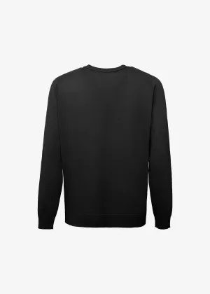 FrescoFine Sweater with Ribbed Neck Black