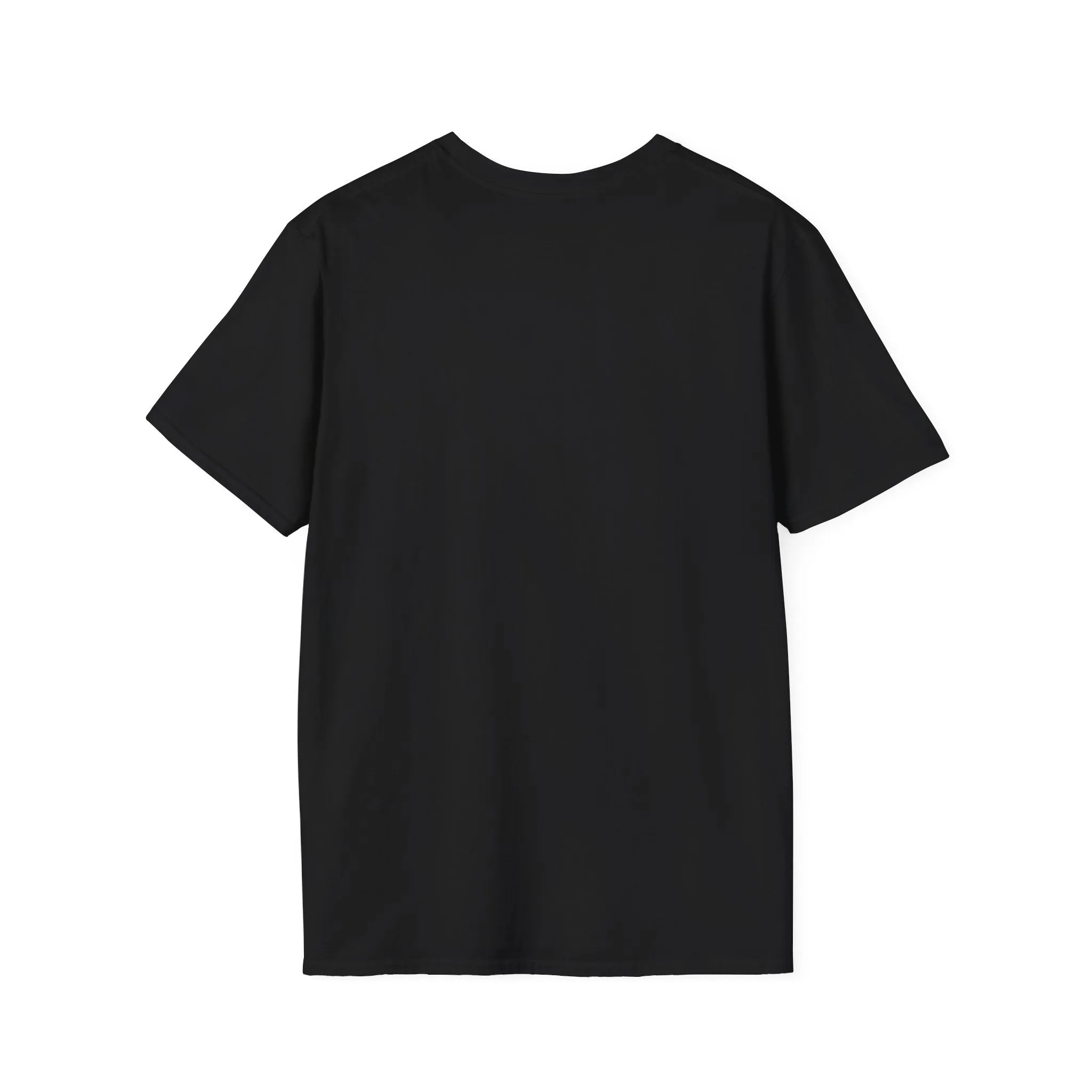 Futuristic Black and White Dot Art Unisex Softstyle T-Shirt, Hip Streetwear Style Tee, Trendy Monochrome Graphic Shirt, Cool Urban Fashion