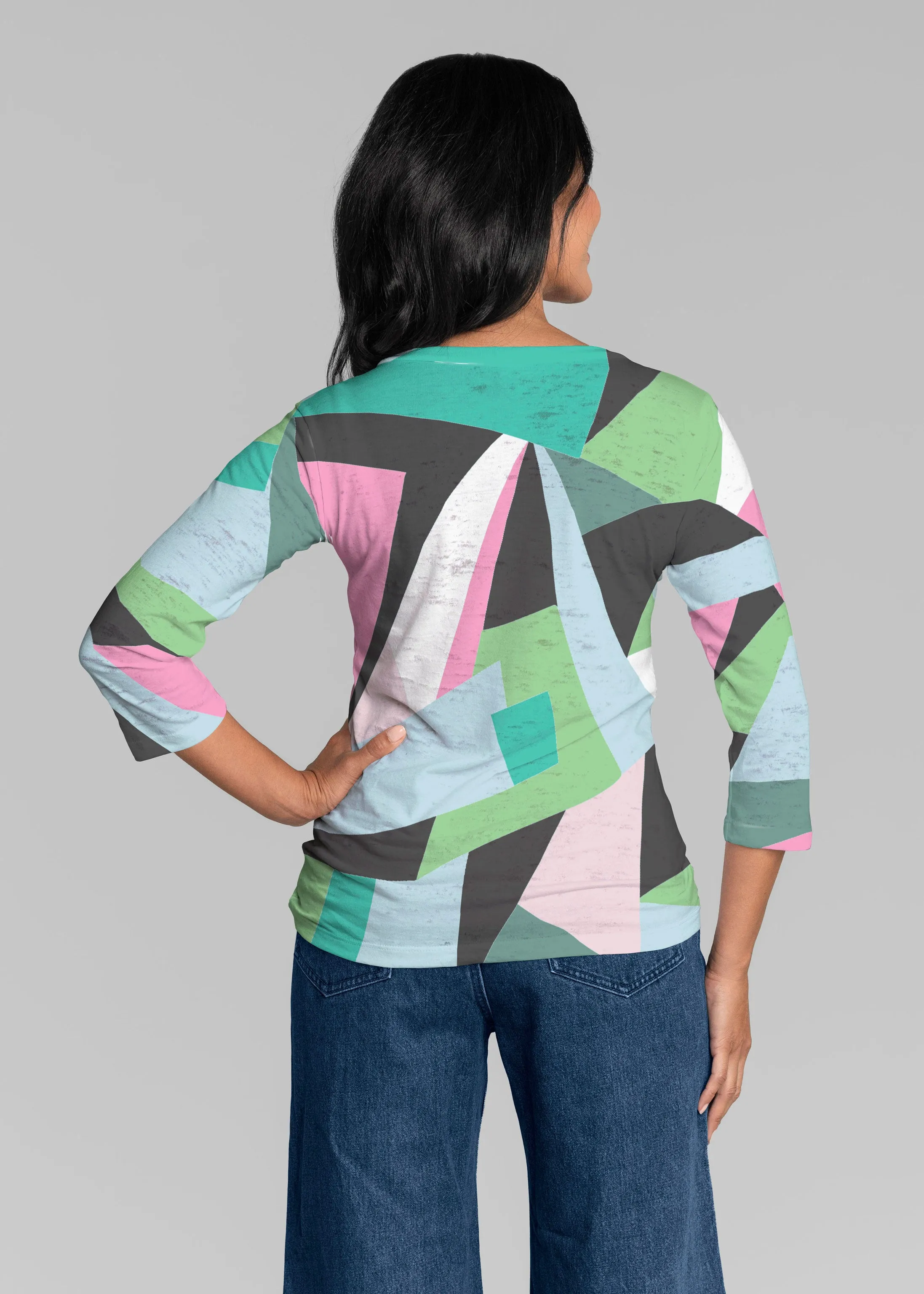 Gems (14314) ~ Signature 3/4 Sleeve V-Neck Top