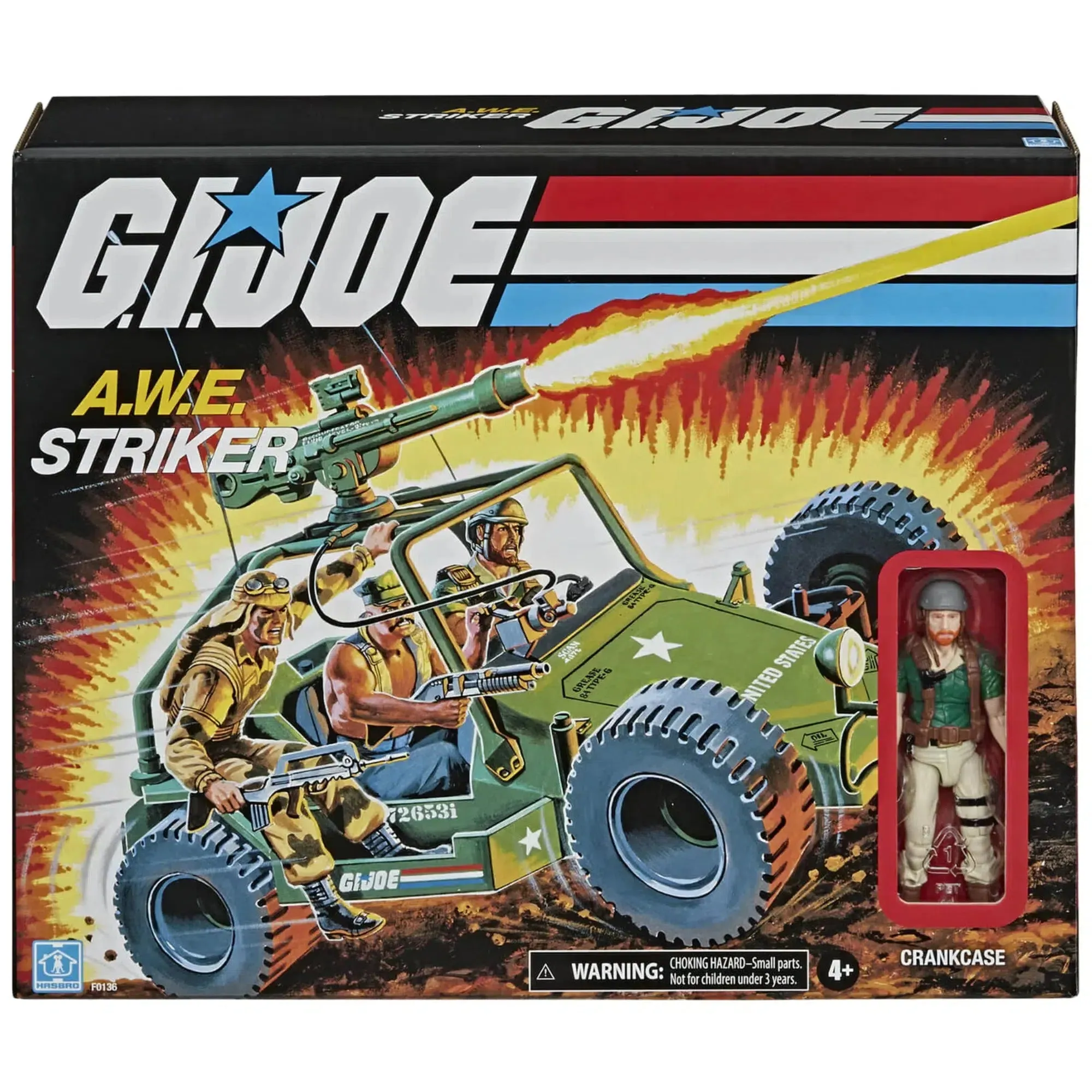 G.I. Joe - A.W.E. Striker Vehicle & Crankcase Action Figure (3.75") - Hasbro - Retro Collection Series