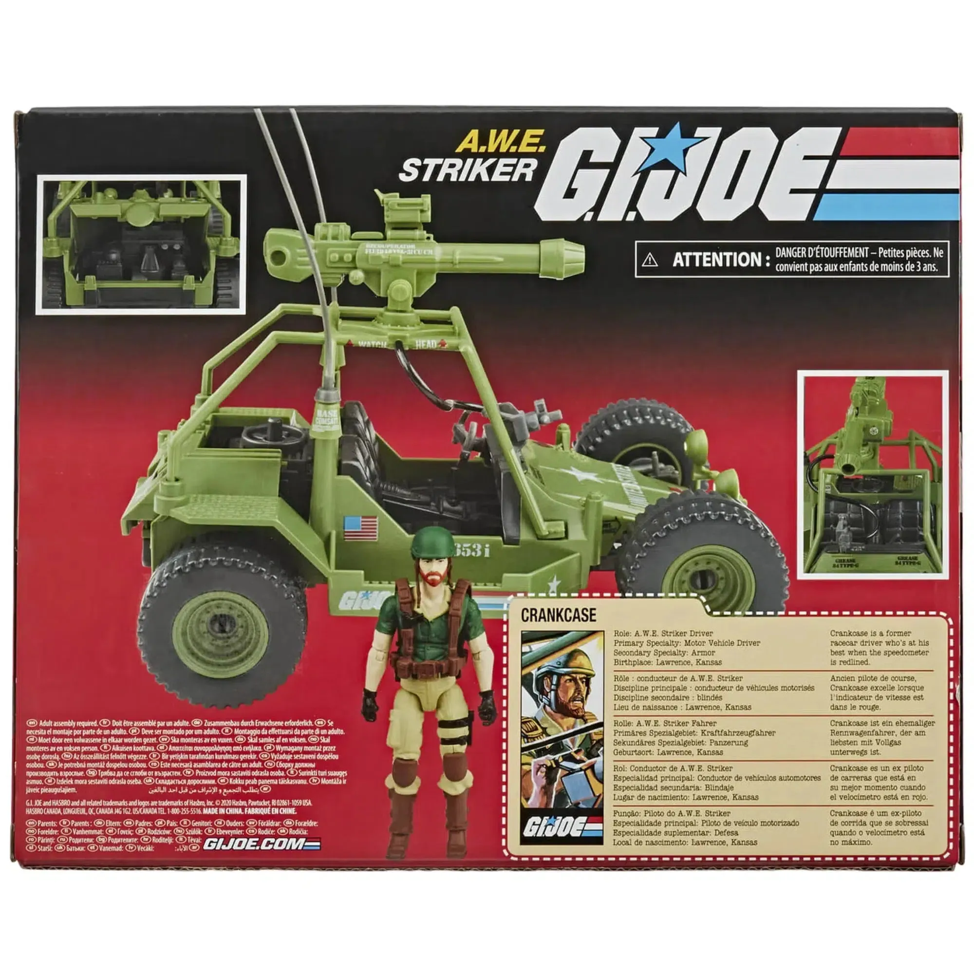 G.I. Joe - A.W.E. Striker Vehicle & Crankcase Action Figure (3.75") - Hasbro - Retro Collection Series