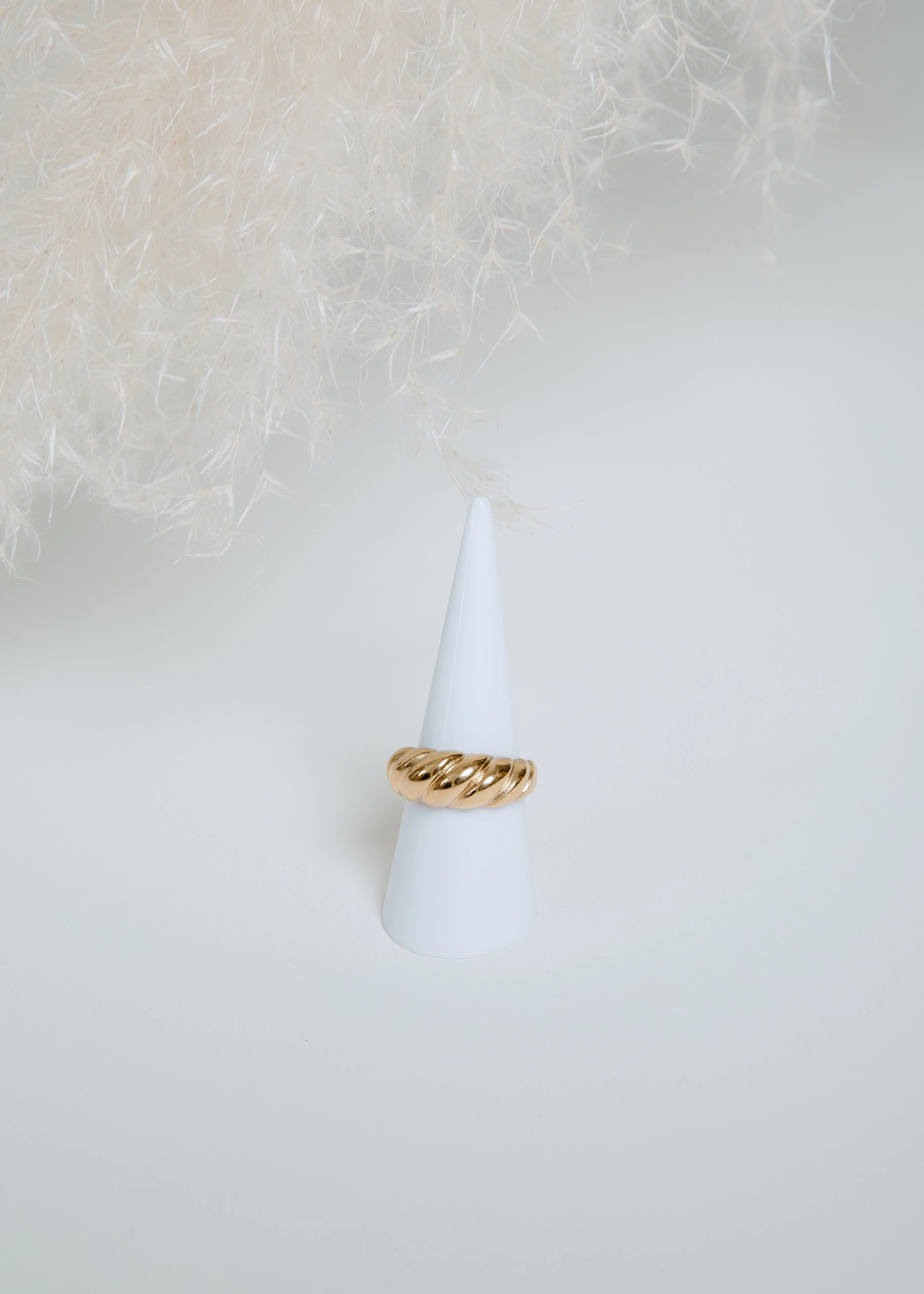 Golden Croissant Ring