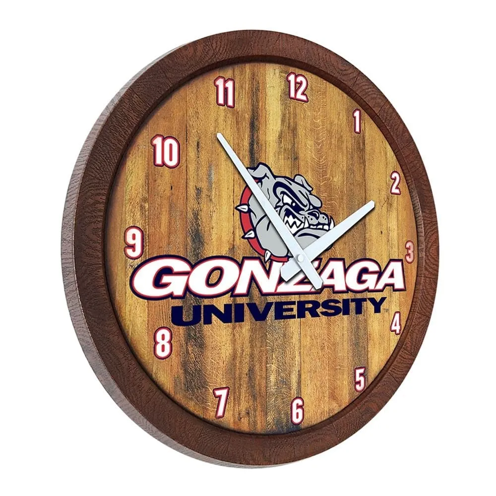 Gonzaga Bulldogs: "Faux" Barrel Top Wall Clock