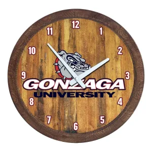 Gonzaga Bulldogs: "Faux" Barrel Top Wall Clock