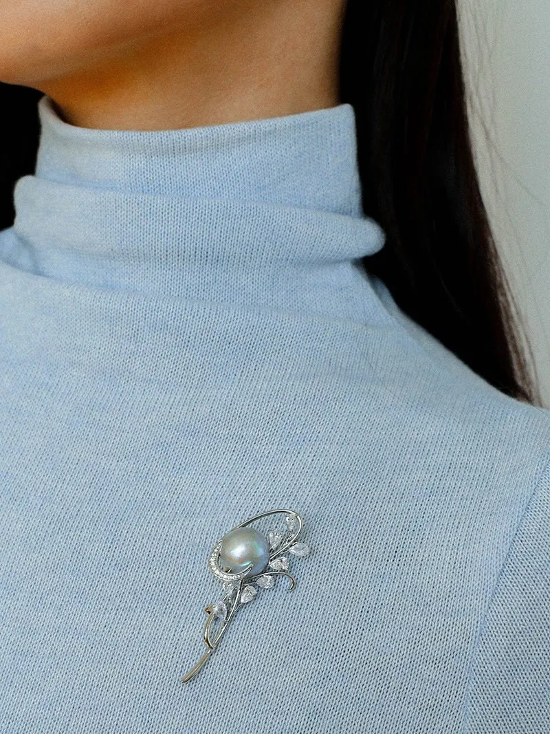 Gray Mabe Pearl Bouquet Brooch Elegant & Timeless Design