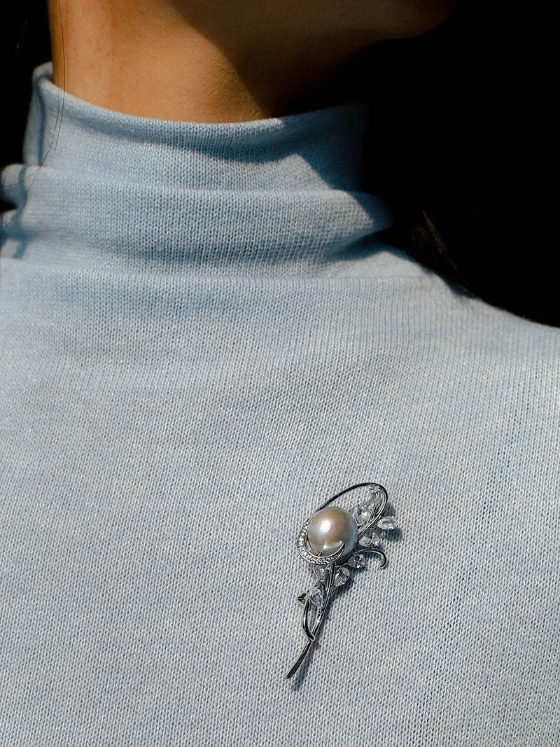 Gray Mabe Pearl Bouquet Brooch Elegant & Timeless Design