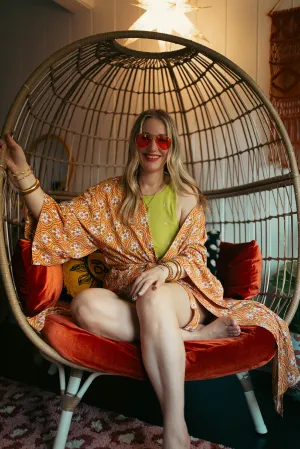 greta cardi duster in stay groovy daisy