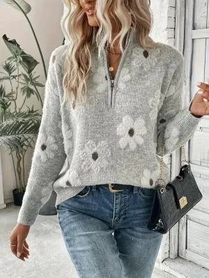 Harper | Casual Zip-up Sweater