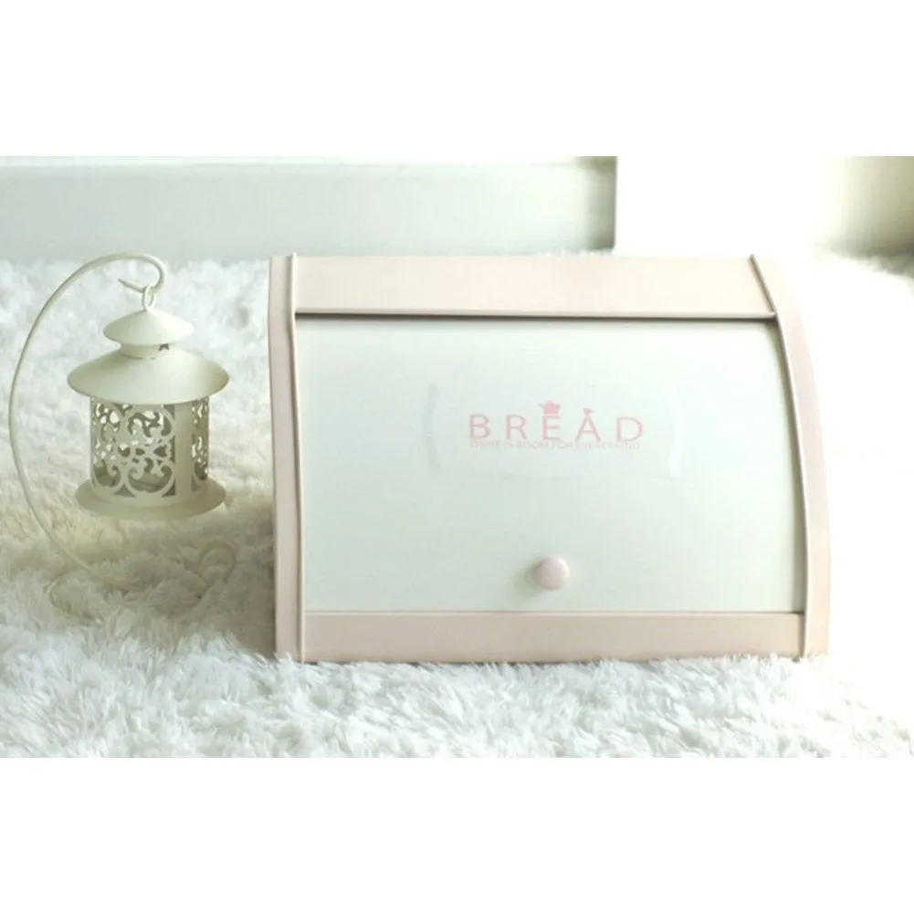 HARRA HOME Bread Box For Kitchen Counter, Bread Bin Storage Container For Loaves, Pastries, and More (12" x 9.5" x 6.5")