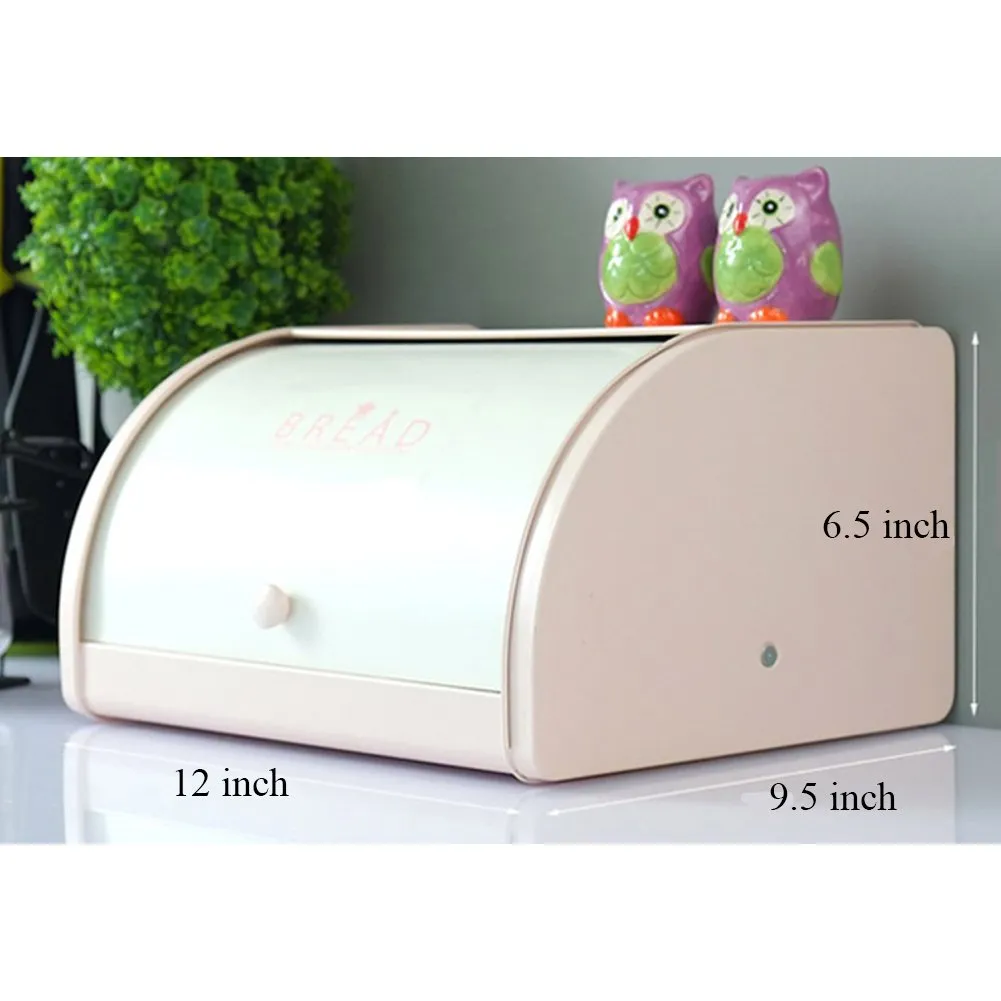 HARRA HOME Bread Box For Kitchen Counter, Bread Bin Storage Container For Loaves, Pastries, and More (12" x 9.5" x 6.5")